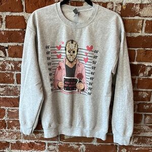 Gray Graphic Men's Sweater